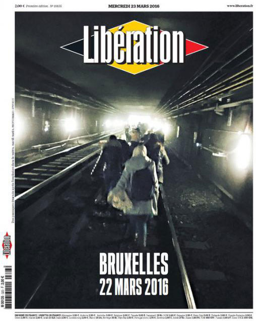 Το αυριανό πρωτοσέλιδο της Liberation για την επίθεση στις Βρυξέλλες 