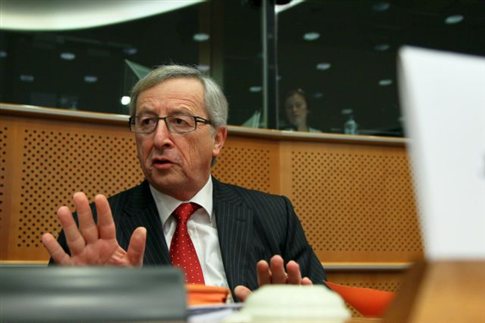 Ζαν-Κλοντ Γιούνκερ κατά την ομιλία του στο Ευρωπαϊκό Κοινοβούλιο