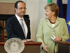 Αποφασισμένοι να προστατέψουν την ευρωζώνη δηλώνουν Μέρκελ-Ολάντ