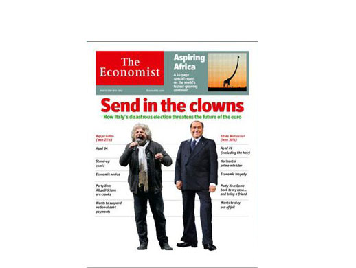 «Φέρτε τους κλόουν» λέει ο Economist για Γκρίλο και Μπερλουσκόνι