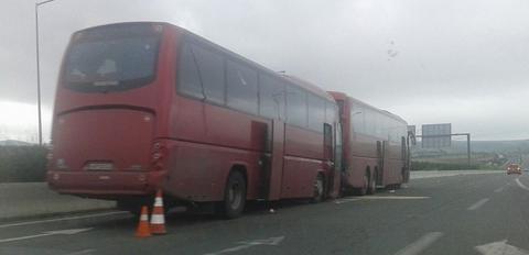 Καραμπόλα λεωφορείων με οπαδούς του ΠΑΟΚ