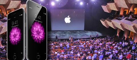 Τα δύο νέα κινητά τηλέφωνα iPhone 6, το ένα σε κανονικό μέγεθος και το άλλο σε μεγαλύτερο, αποκάλυψε ο Τιμ Κουκ της Apple στη λαμπερή εκδήλωση που πραγματοποιήθηκε, στο Κουπερτίνο της Καλιφόρνιας.