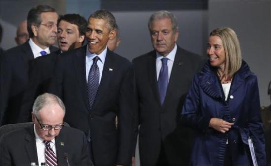 Δίπλα-δίπλα Ομπάμα, Σαμαράς και Αβραμόπουλος στη Σύνοδο του ΝΑΤΟ στην Ουαλία