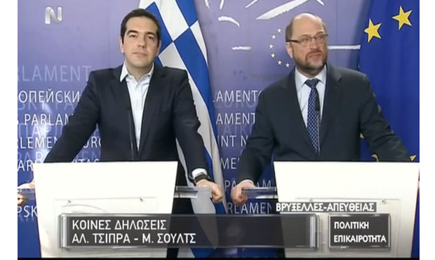 Οι κοινές δηλώσεις Τσίπρα - Μάρτιν Σουλτς