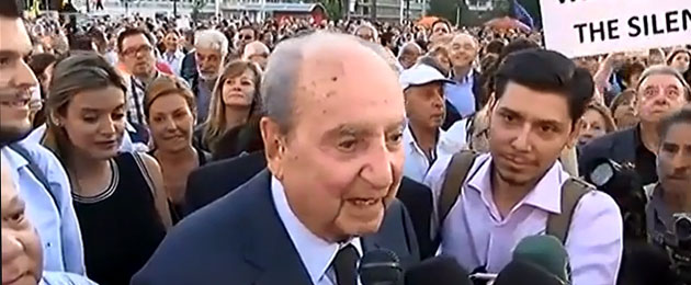 Στο συλλαλητήριο στο Σύνταγμα ο Κωνσταντίνος Μητσοτάκης