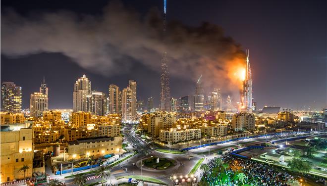 Πύρινος εφιάλτης με 14 τραυματίες στο πολυτελές ξενοδοχείο του Ντουμπάι