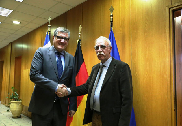 Βίτσας με τον Πρέσβη της Ομοσπονδιακής Δημοκρατίας της Γερμανίας στην Ελλάδα
